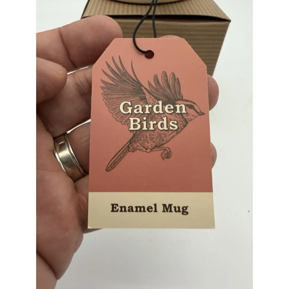 Garden Birds Enamel Coffee Mug Bird Watchers Gift Republic New Boxed